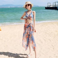Nuevo Diseño 2026, Pareo Hawaiano, Traje de Baño con Estampado Floral, Salida de Baño para Mujer, Pareo Largo, Vestido de Bikini, Servicio OEM Personalizado