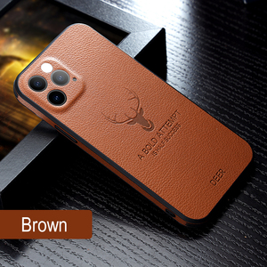 LeYi PU cuero Delgado contraportada suave lente de la Cámara Protector teléfono móvil cabeza de ciervo funda <span class=keywords><strong>para</strong></span> <span class=keywords><strong>iPhone</strong></span> <span class=keywords><strong>12</strong></span> 6 7 8 XR XS Pro Max - Product Image 1