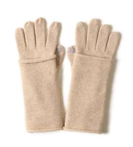<span class=keywords><strong>Mitaines</strong></span> tricotées noires et de couleur pure pour femmes, gants d'hiver chauds 100% en <span class=keywords><strong>cachemire</strong></span> - Product Image 3
