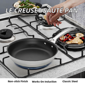 Poêle à frire classique en acier inoxydable LE <span class=keywords><strong>CREUSET</strong></span>, intérieur antiadhésif, diamètre 28 cm, compatible avec toutes les sources de chaleur, induction incluse - Product Image 2