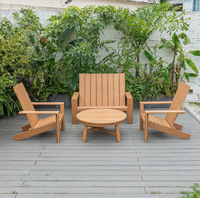 Fauteuil pivotant minimaliste en teck pour extérieur, patio, jardin, hôtel, villa, cour - Durable, écologique, imperméable