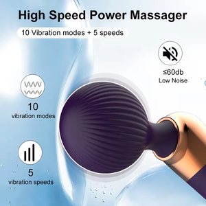 Masajeador Inalámbrico Tipo Varita para Mujeres, Recargable, 100% Impermeable, 10 Frecuencias de Vibración, 5 Velocidades, Silicona Suave, Uso Íntimo - Product Image 5