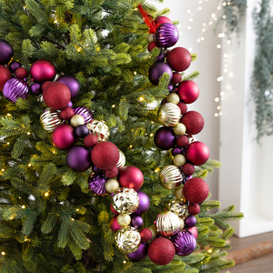 Boule de Noël en rotin, décoration de scène de Noël, ornement suspendu pour porte intérieure/extérieure, décoration de fête pour la maison et le porche - Product Image 2
