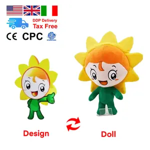 Promotion stuffed Plush Toy Peluche Manufacturer Custom Logo Plushie Soft Plush Human Doll Mascot