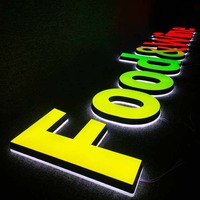 Enseigne Lumineuse LED 3D Personnalisée avec Lettres Rétroéclairées, Logo en Relief, Acier Inoxydable, Acrylique, Signalétique Commerciale en Métal
