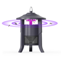 Lampe solaire robuste extérieure UV et LED piège à insectes lutte antiparasitaire avancée pour jardin patio cour matériau ABS solide