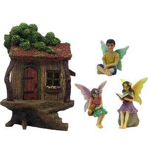 Benutzer definierte Terrarium Sleeping Fairy Baby mit <span class=keywords><strong>Eule</strong></span> in Nest Statue Miniatur Fairy Garden - Product Image 3