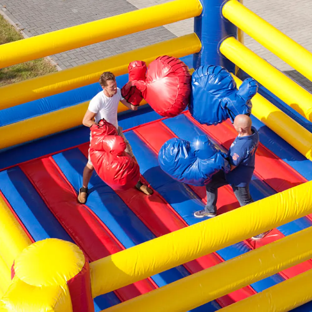 Anillo de boxeo inflable de alta calidad, juegos deportivos divertidos de campo de boxeo, PVC