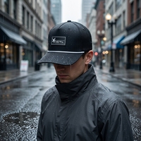 Gorras de Golf Personalizadas con Logotipo Bordado en Goma, Gorra Deportiva de Nailon Perforado de 5 Paneles, Gorras de Béisbol Impermeables con Cierre a Presión y Cuerda