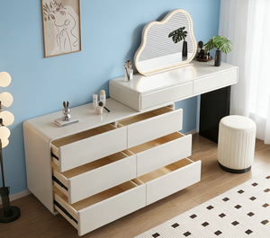 Mesa <span class=keywords><strong>de</strong></span> Maquillaje Moderna <span class=keywords><strong>con</strong></span> <span class=keywords><strong>Espejo</strong></span> LED Iluminado, Unidad <span class=keywords><strong>de</strong></span> Almacenamiento y Taburete, Muebles Duraderos para Dormitorio - Product Image 3