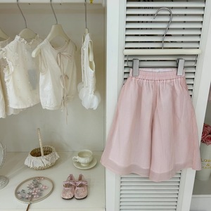 Tongxingyuan Girls Summer Pink Chinese Style Top Pants Set Party Wear Thin Fabric - Product Image 4