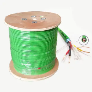 Cable certificado KNX, dos pares trenzados de Conductor sólido con pantalla de aluminio y Cable de drenaje TC, cobre estañado 2 P