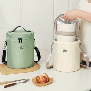 Bolsa de almuerzo aislada Cotton Road, bolsa redonda de tela Oxford para llevar en la mano, para trabajadores de oficina y estudiantes - Product Image 4