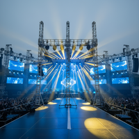 Estructura de Techo para Escenario de Conciertos de Aluminio, Sistema de Elevación con Torre de Truss de 400x400mm, Truss Modular Resistente y Ligero con Capacidad de Carga de 800kg