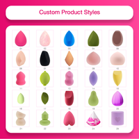 Éponge de maquillage en forme de larme Bouffée cosmétique sans latex pour salons de beauté Éponge de maquillage de marque privée Cadeau promotionnel quantité minimale de commande bas
