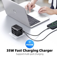 Chargeur de voyage Worldplug PD 35W Adaptateur multi-prises universel international avec puissance de sortie de 20W pour une utilisation dans le monde entier