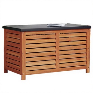 Armario de Almacenamiento para Jardín SDGS007, Caseta para Herramientas con Parte Superior Abierta, Estructura de Madera, Capacidad de 100L, Moderno, Ecológico, Tratado Térmicamente, para Patio Trasero - Product Image 4