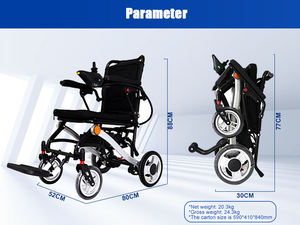 Vente directe d'usine, <span class=keywords><strong>fauteuil</strong></span> <span class=keywords><strong>roulant</strong></span> électrique avec frein électromagnétique, commande vocale, capacité de charge de 100 kg, léger, pliable, 19,6 kg - Product Image 5