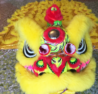 Costume de danse du lion de carnaval Ensemble de culture chinoise pour hommes adultes Taille normale pour une performance de deux personnes Partie de l'usure de la danseuse chinoise