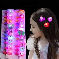 Clipe brilhante de plástico leve, brinquedo de desenho animado para crianças