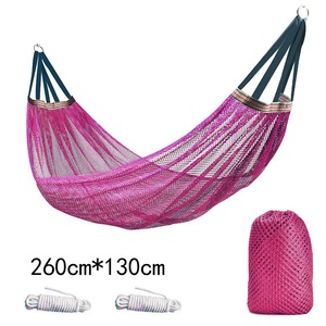 Hamaca colgante para exteriores de malla de seda helada de 260 cm x 130 cm, silla colgante portátil para adultos y niños - Product Image 2