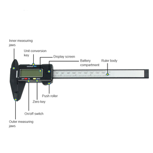 Điện tử kỹ thuật số Vernier Caliper phòng thí nghiệm hiệu chuẩn 0-150mm Độ chính xác 0.1 0.1mm Độ phân giải chất lượng cao 1 năm bảo hành - Product Image 3