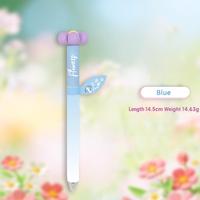 Stylo Gel Rotatif Mignon COLNK en Forme de Fleur 0,5 mm Grande Capacité pour Examens, Corps Simple en Plastique Anti-Stress, Parfumé, Stylo Neutre Rotatif