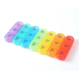 Pastillero de 7 días y 21 compartimentos con sellado y protección contra <span class=keywords><strong>el</strong></span> polvo, modelo de empaque para uso matutino, mediodía y nocturno - Product Image 4