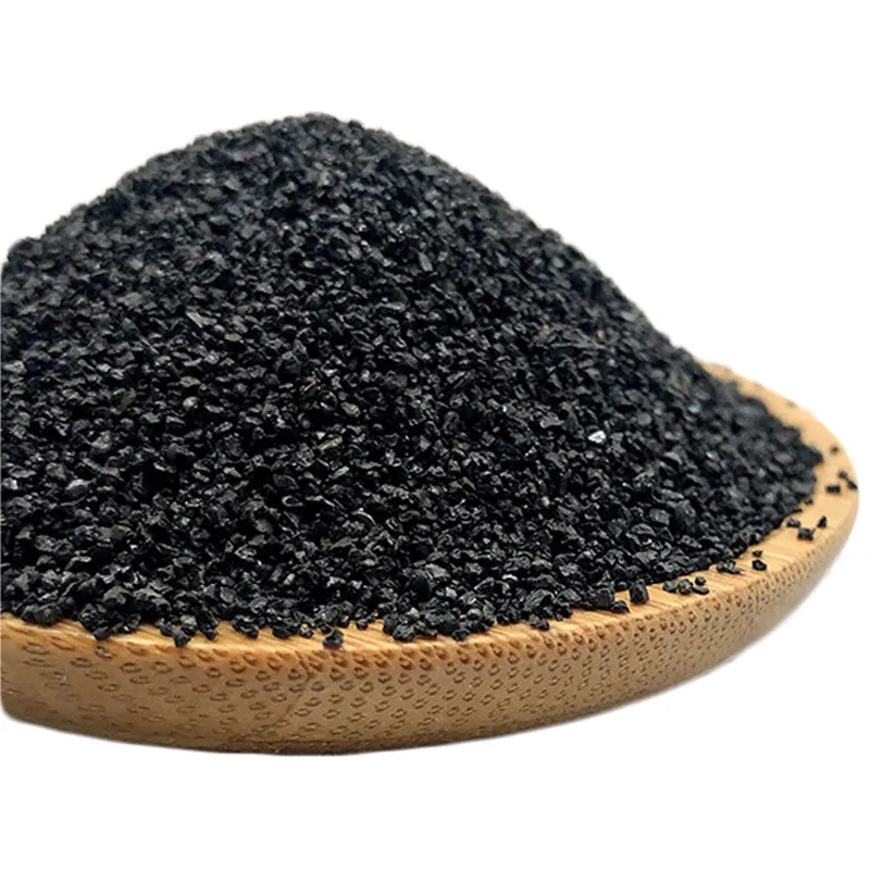 Black sand gravel aquarium fish tank with black sand