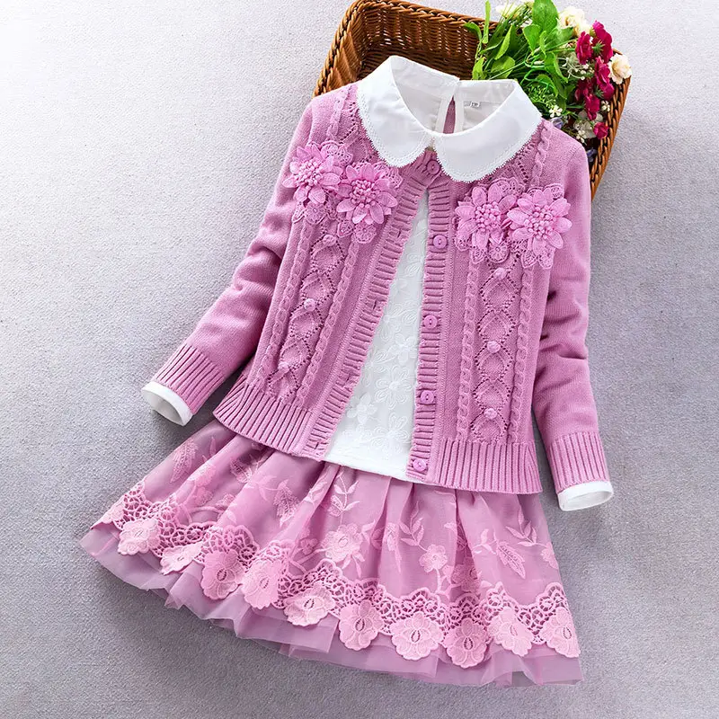 Baju pesta pernikahan bayi perempuan, baju Sweater, baju putri, pakaian anak-anak