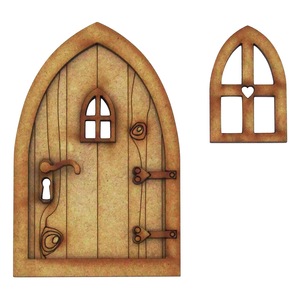 Porte de fée en bois, décoration de jardin miniature, arche 6.5x10cm pour accessoires de maison de poupée - Product Image 5