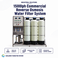 Système de filtration d'eau par osmose inverse commercial 1500 lph, équipement de traitement de l'eau, système de filtration d'eau pour l'industrie