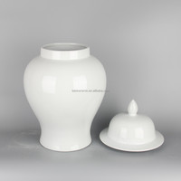 J124 Pot de gingembre blanc en porcelaine autre décoration d'intérieur vase minimaliste pot de fleurs décoration pour mariage