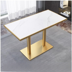 Mesa de Restaurante Personalizada, Mesa Redonda o Cuadrada de Comida Rápida, Mesa de Café de Metal y Pizarra - Product Image 2