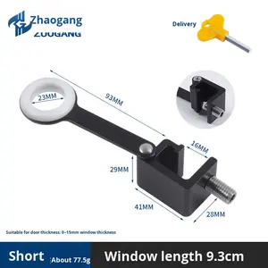 <span class=keywords><strong>Limiteur</strong></span> de fenêtre à battant en alliage d'aluminium, protection enfant fixe, verrouillage sans perçage, vis coupe-vent pour fenêtre à <span class=keywords><strong>ouverture</strong></span> extérieure - Product Image 6