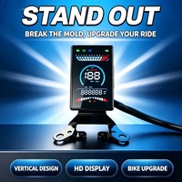 Spidometer Digital Modifikasi Motor Layar Vertikal, Parameter Dapat Disesuaikan, Meter Dashboard Dengan Konverter Opsional