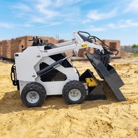 Loader Skid Steer Beroda yang Diperkuat dengan Mesin EPA untuk Pemuatan Berat dan Pengangkutan Material Cepat di Permukaan Keras