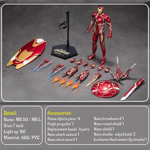 ZD Toys Marvel <span class=keywords><strong>Serie</strong></span> 10.º Aniversario <span class=keywords><strong>de</strong></span> Avengers Infinity War, Figura <span class=keywords><strong>de</strong></span> Acción <span class=keywords><strong>de</strong></span> Iron Man MK50 <span class=keywords><strong>de</strong></span> 7 Pulgadas, Iron Man MK50 (Edición Deluxe) - Product Image 3