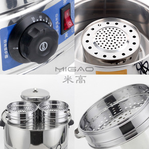 Stainless Steel Electric Steamer Multi Layer Large Capacity Commercial Use With Automatic Temperature Control - Product Image 3