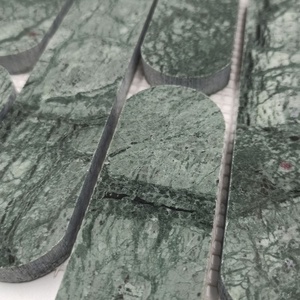 Mosaico ovalado largo de mármol verde de Cabo Verde, mármol verde indio, azulejos de mosaico verde - Product Image 6