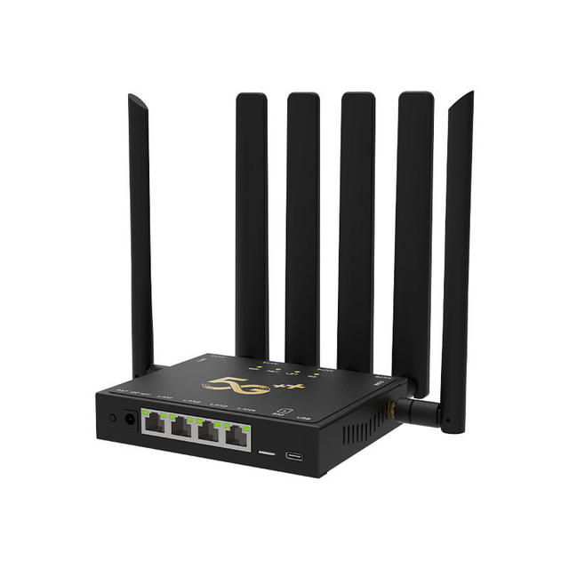 Wireless 5G Mobile Router WiFi6 CPE 6 Antennas Home Hotspot with SIM Slot 3 WAN Ports Firewall & QoS 300Mbps