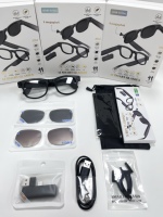Servicios OEM, Gafas Inteligentes G1Max, Micrófono Dual de Silicio HD de 8MP con Cancelación de Ruido, Grabación de Video HD 1080p, Asistente de Voz con IA