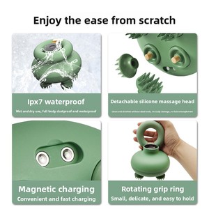 Factory Best Seller CE Certified Electric Mini Head Massager ABS <b>Gear</b> Scalp Massage Built-In Lithium Battery USB Charging Model - Product Image 4