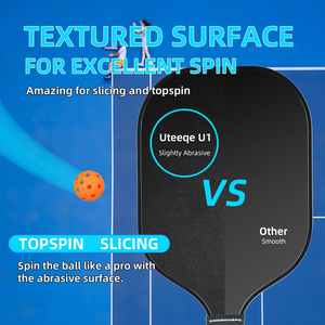 Raquetas de fibra de carbono con patrón innovador para adultos y niños, conjunto de 2 y 4 bolas, superficie esmerilada, Pickleball, <span class=keywords><strong>2023</strong></span> - Product Image 4