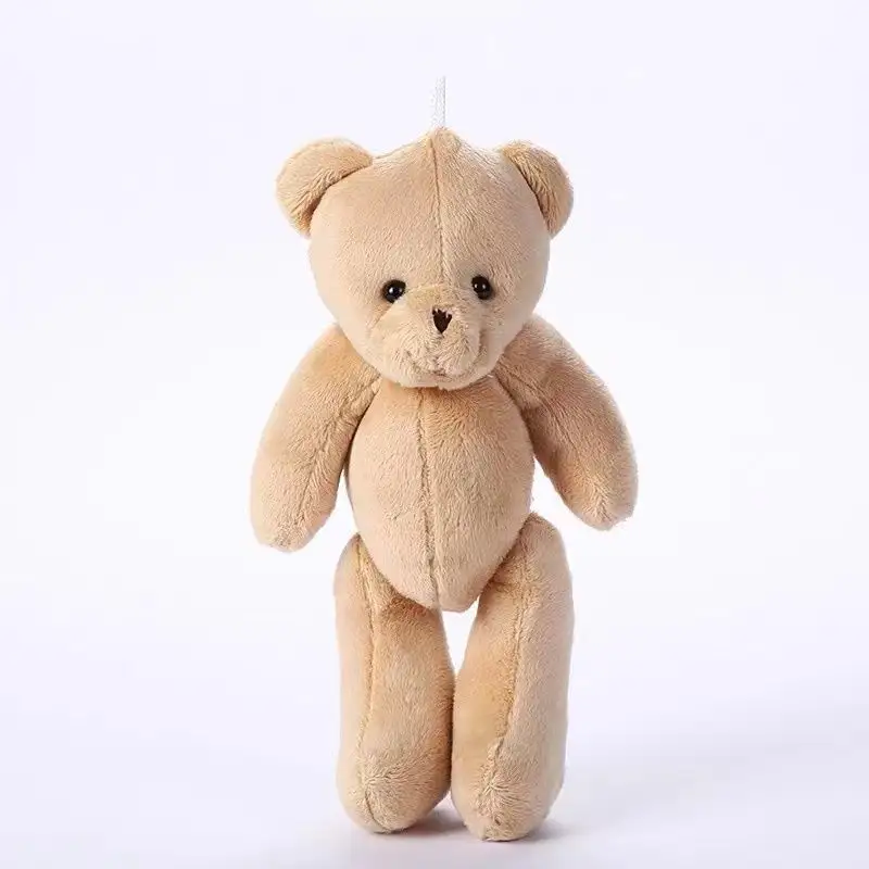 PT017 Small Mini bear Joninted Teddy Bears plush dolls toy Keychain For kids gifts