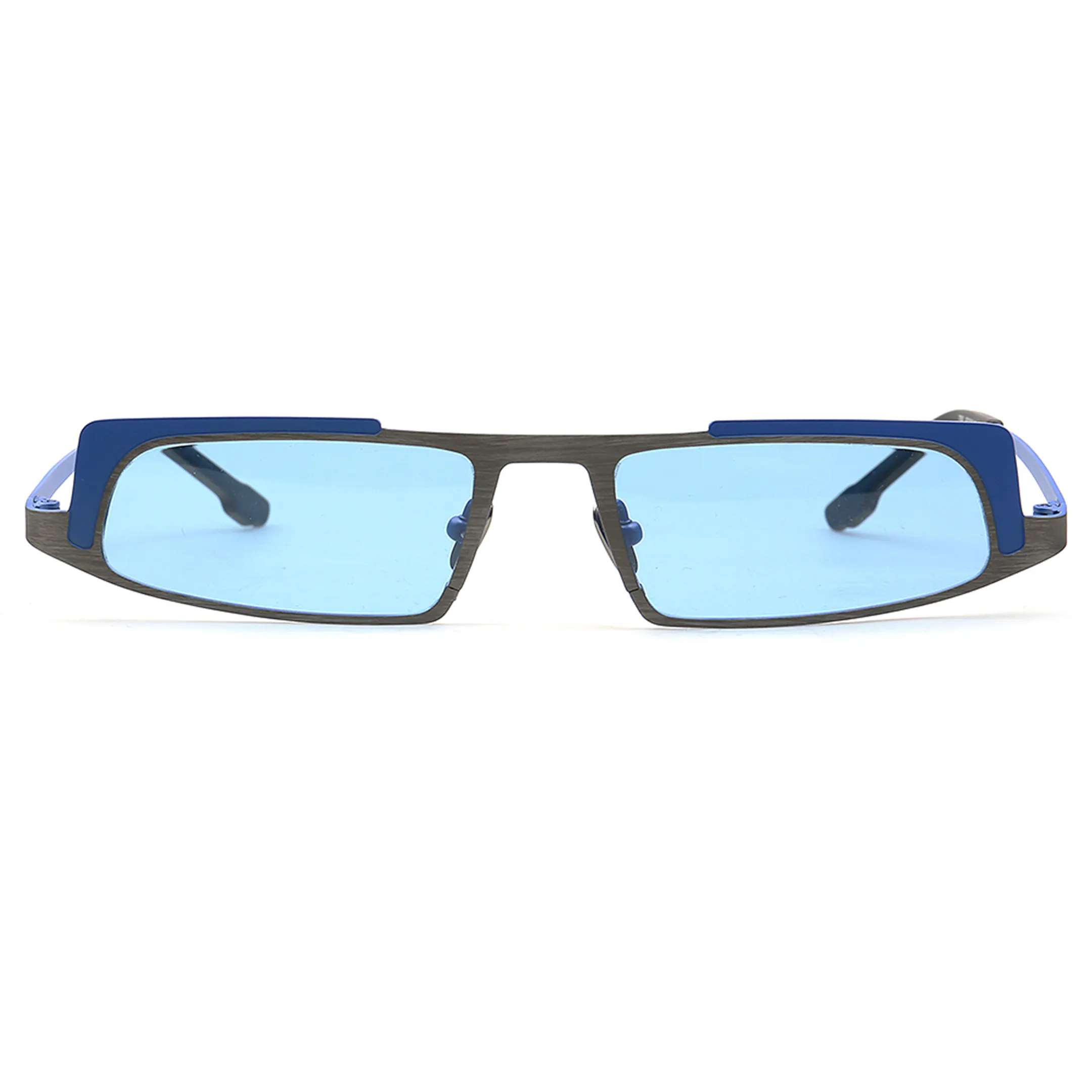 7763 New high-end luxury personality retro rectangular color all-titanium Polaroid sunglasses for men and women reading glasses