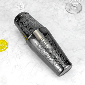 <span class=keywords><strong>Shaker</strong></span> Boston en acier inoxydable poli miroir 850/550 ml, gravé sur mesure avec un motif hibou, pour <span class=keywords><strong>barman</strong></span>, mélange de cocktails et boissons - Product Image 6