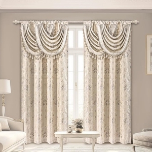Cortinas de terciopelo suave con estampado de lámina dorada de lujo, cortinas de ahorro de energía térmica de 108 pulgadas para dormitorio y sala de estar, diseño negro de 2 paneles - Product Image 2