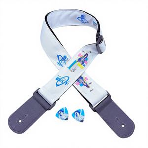 Nouvelle Sangle Épaissie Universelle Antidérapante pour Guitare Électrique, Ukulélé et Guitare Rock, Motif 'Drowning Loneliness', Idéale comme Cadeau - Product Image 1