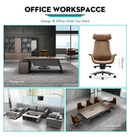 Escritorio de Oficina Moderno en Forma de L, Muebles de Oficina Administrativos con Función de Ajuste de Altura, Hecho de Madera